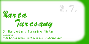 marta turcsany business card